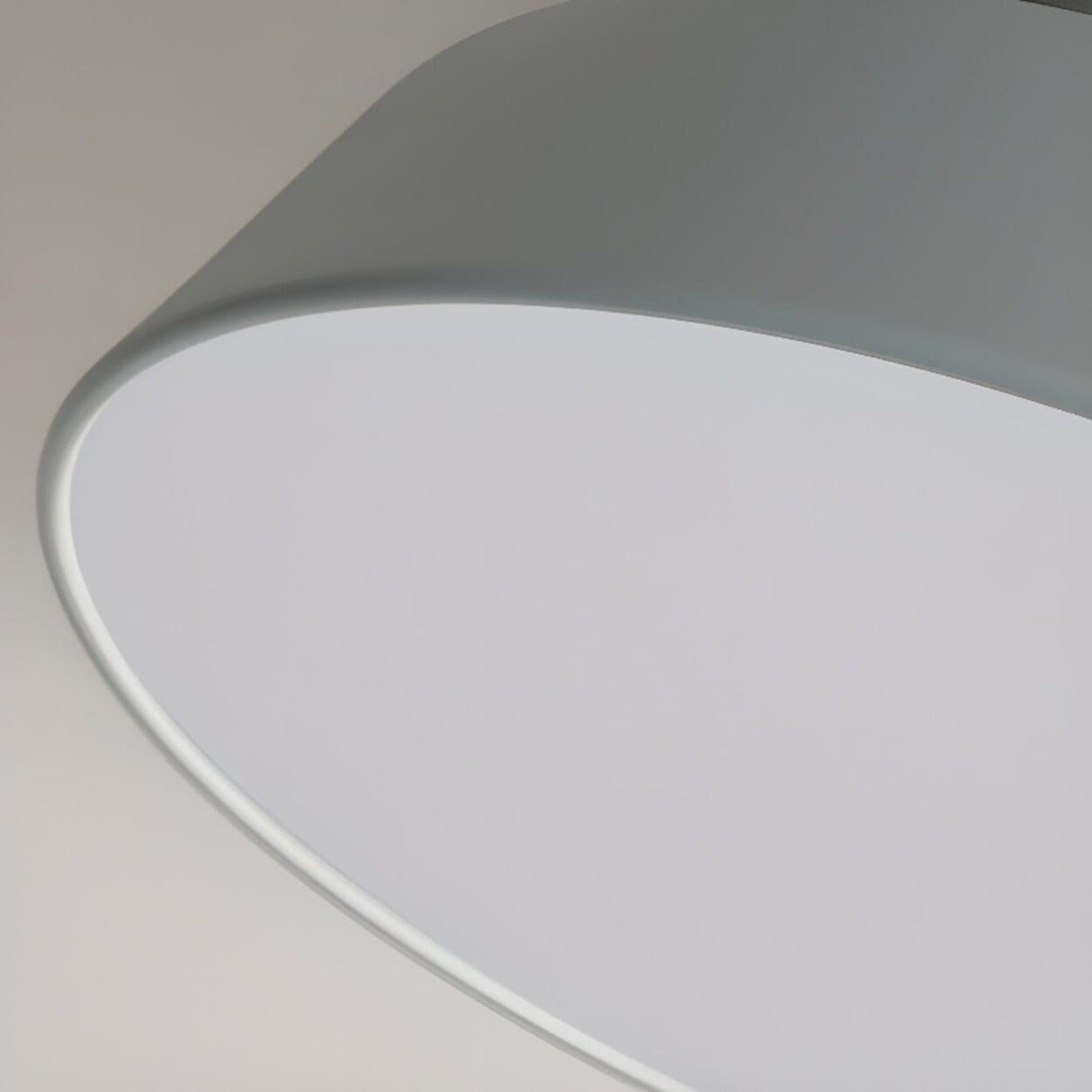 Minimalist Grey Drum Semi-Flush Mount Ceiling Light Image - 17