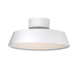 Minimalist Grey Drum Semi-Flush Mount Ceiling Light Image - 6