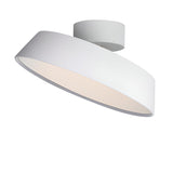 Minimalist Grey Drum Semi-Flush Mount Ceiling Light Image - 7