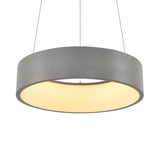 Minimalist Grey Metal Squared LED Pendant Light Image - 10