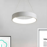 Minimalist Grey Metal Squared LED Pendant Light Image - 19