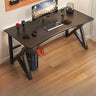 Minimalist Grey Wood Rectangular Sledge Writing Desk Image - 13