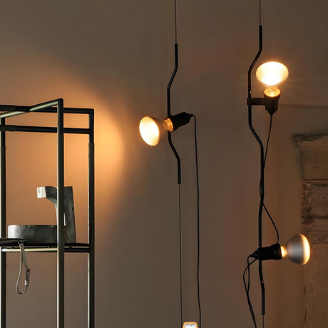 Minimalist Industrial Adjustable Hanging Floor Light Image - 1