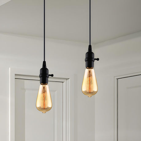 Minimalist Industrial Exposed Edison Bulb Pendant Light Image - 1