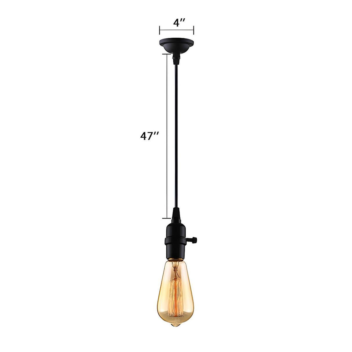 Minimalist Industrial Exposed Edison Bulb Pendant Light 