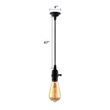 Minimalist Industrial Exposed Edison Bulb Pendant Light #size