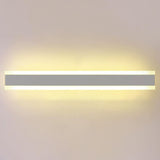 Minimalist LED Black Linear Metal Wall Light Sconce Image - 15