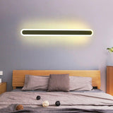 Minimalist LED Black Linear Metal Wall Light Sconce Image - 16