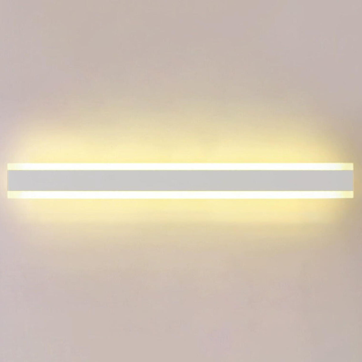 Minimalist LED Black Linear Metal Wall Light Sconce Image - 2