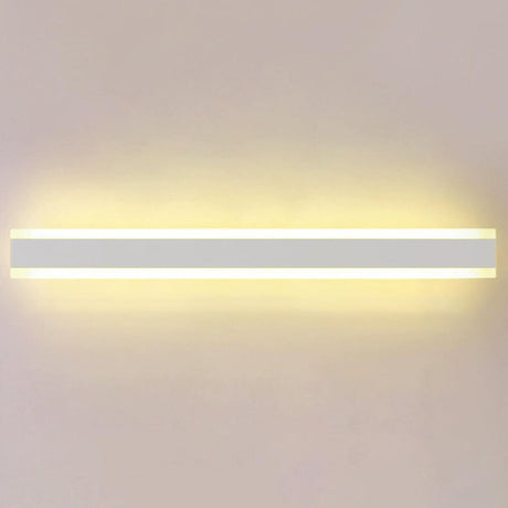 Minimalist LED Black Linear Metal Wall Light Sconce Image - 2