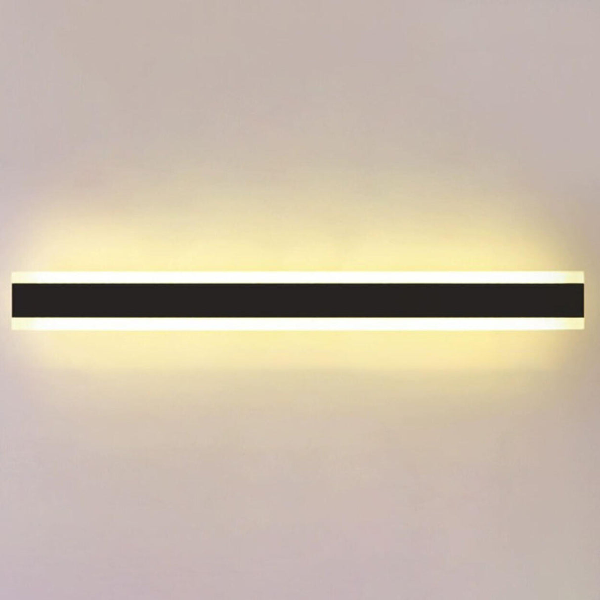 Minimalist LED Black Linear Metal Wall Light Sconce Image - 21