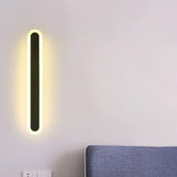 Minimalist LED Black Linear Metal Wall Light Sconce Image - 24