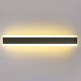 Minimalist LED Black Linear Metal Wall Light Sconce Image - 26