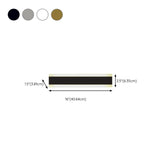 Minimalist LED Black Linear Metal Wall Light Sconce #size