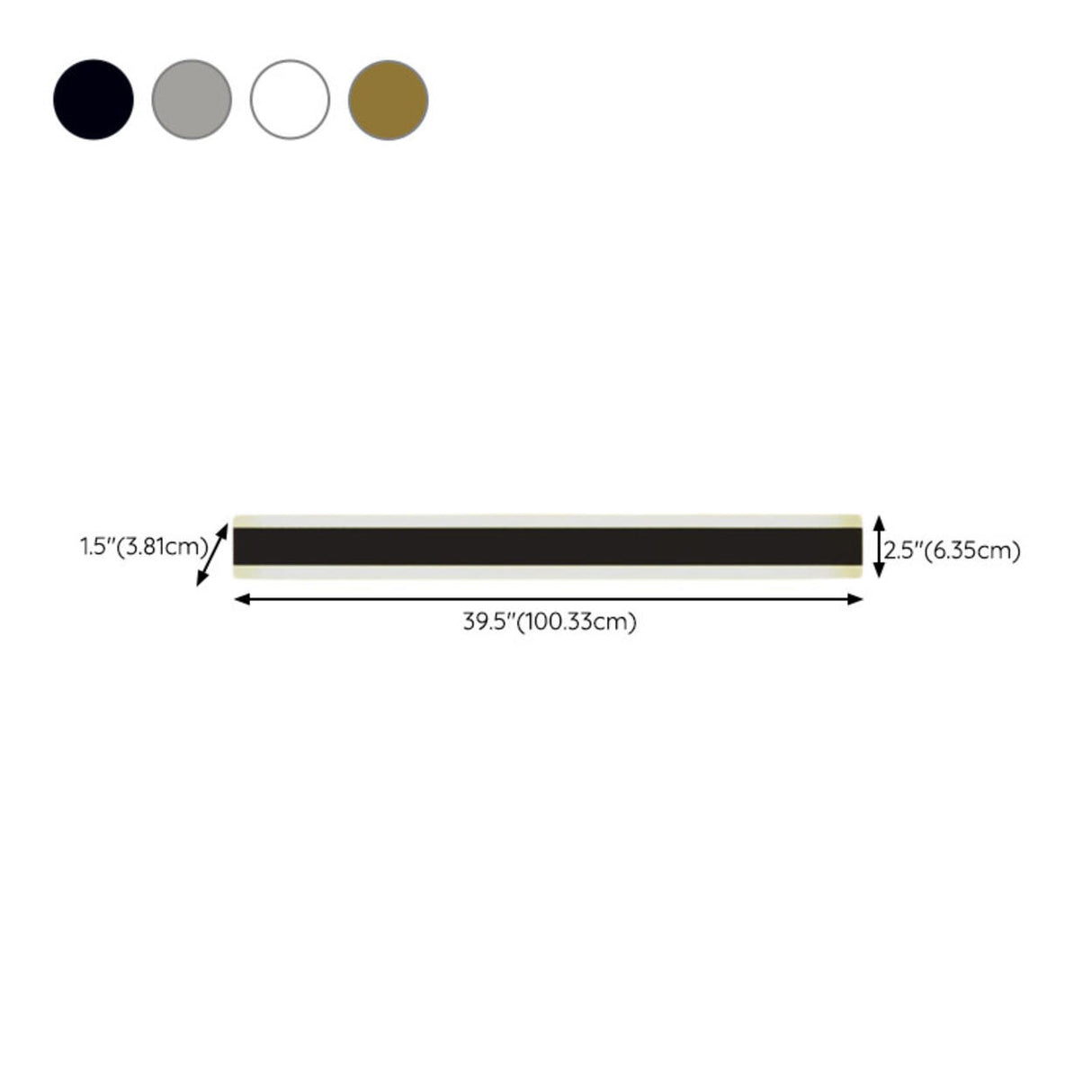 Minimalist LED Black Linear Metal Wall Light Sconce Image - 40