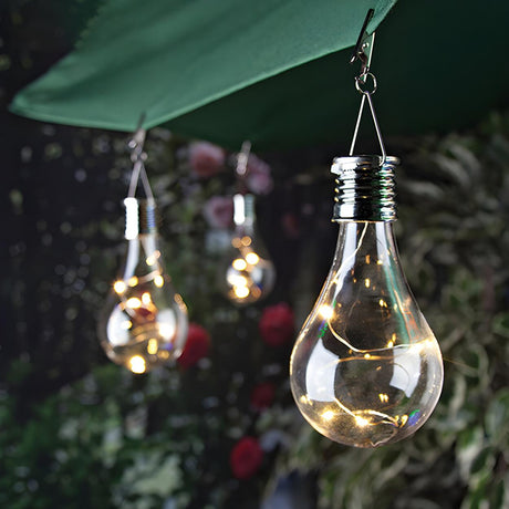 Minimalist LED Bulb Solar Outdoor Pendant Lights Image - 1