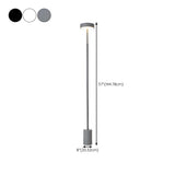 Minimalist LED Cylindrical Base Peak Floor Lamp #size