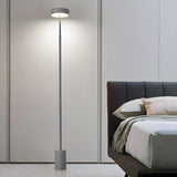 Minimalist LED Cylindrical Base Peak Floor Lamp Image - 3