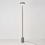 Minimalist LED Cylindrical Base Peak Floor Lamp Image - 4