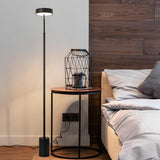 Minimalist LED Cylindrical Base Peak Floor Lamp Image - 7