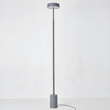 Minimalist LED Cylindrical Base Peak Floor Lamp Image - 9