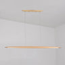 Minimalist LED Geometric Wood Island Hanging Light Image - 6