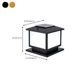 Minimalist LED Square Metal Outdoor Post Lamp Black Image - 22