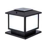 Minimalist LED Square Metal Outdoor Post Lamp Black Image - 7