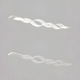 Minimalist LED Wide Acrylic Wavy Linear Pendant Chandelier Image - 3