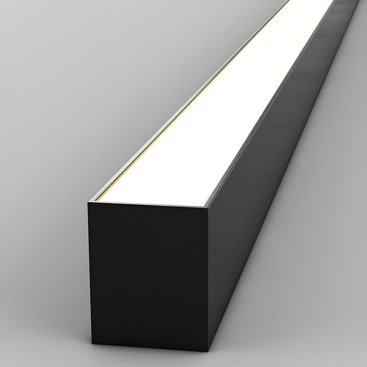 Minimalist Linear Black LED Flush Mount Ceiling Light Image - 15