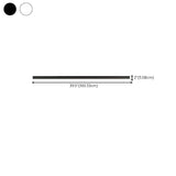 Minimalist Linear Black LED Flush Mount Ceiling Light #size