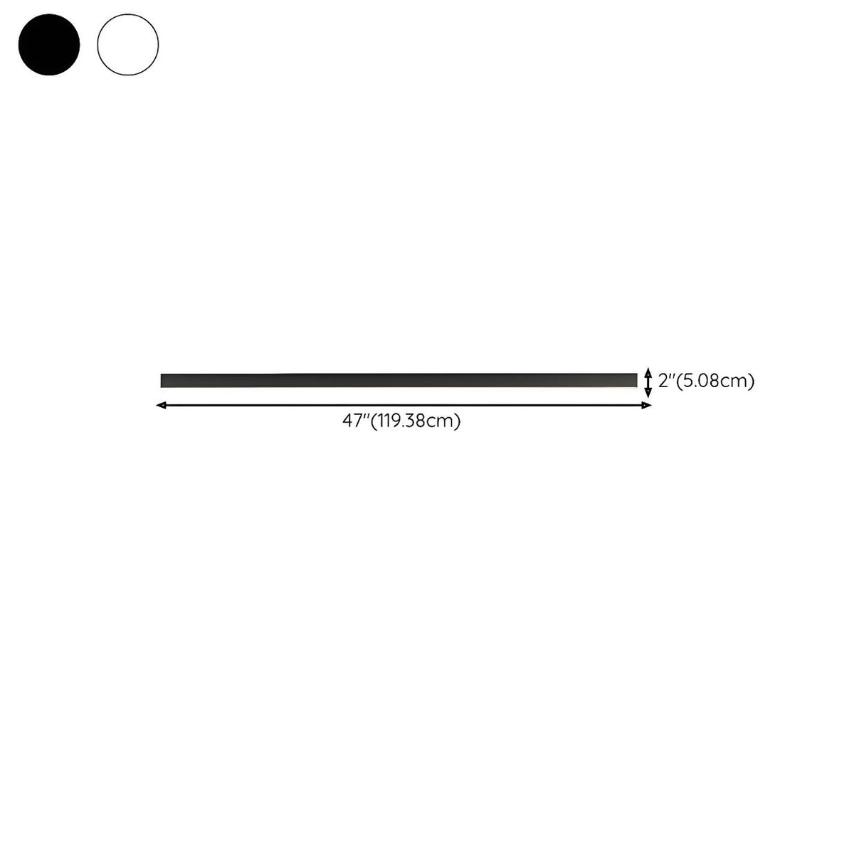 Minimalist Linear Black LED Flush Mount Ceiling Light Image - 21