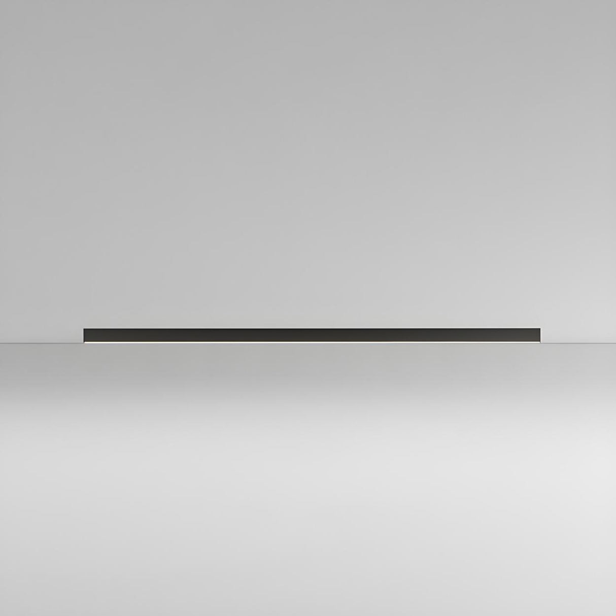 Minimalist Linear Black LED Flush Mount Ceiling Light Image - 3