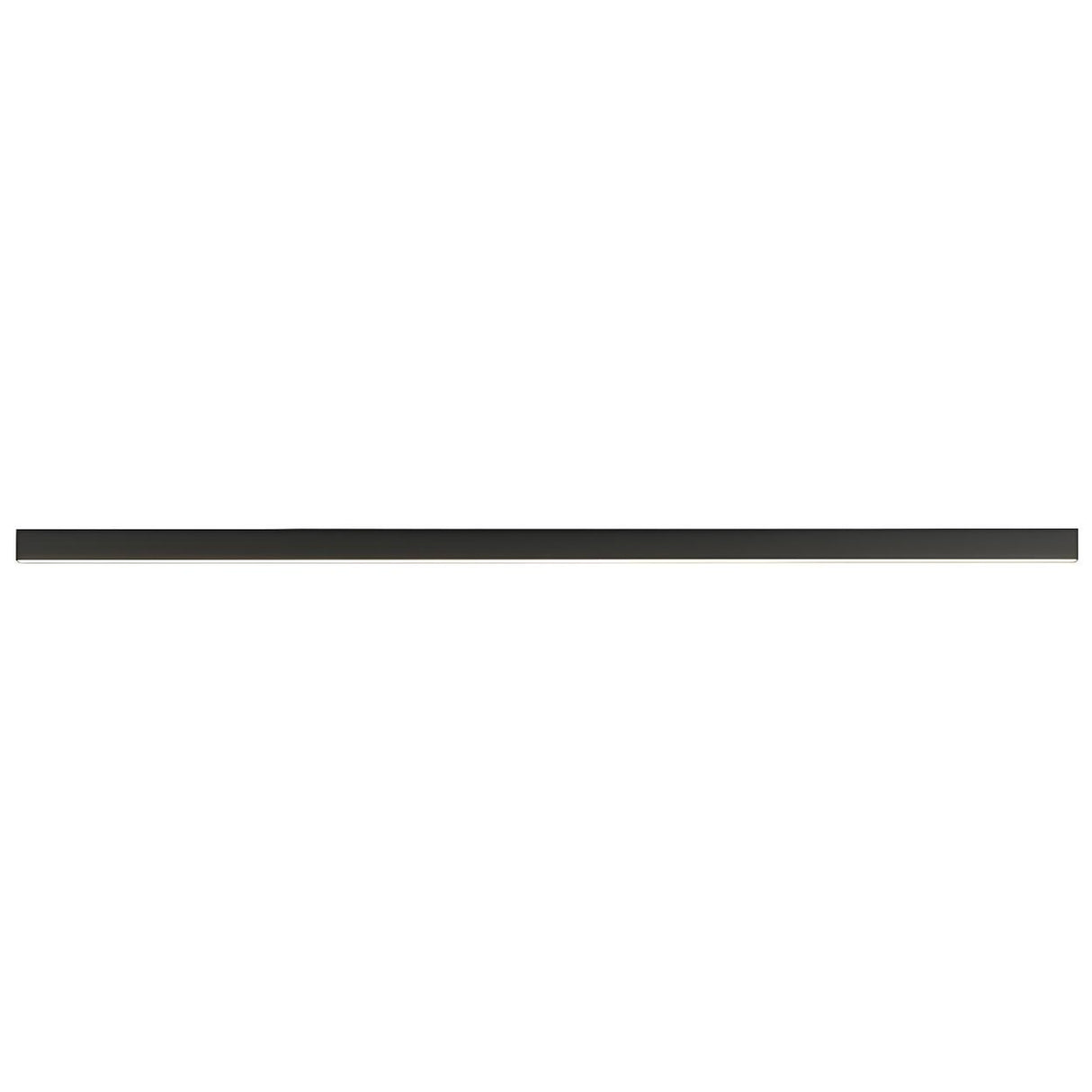 Minimalist Linear Black LED Flush Mount Ceiling Light Image - 9