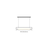 Minimalist Linear LED Island Ceiling Pendant Light #size