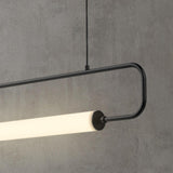 Minimalist Linear LED Island Ceiling Pendant Light Image - 7