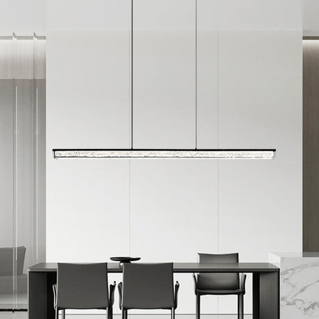 Minimalist Linear LED Kitchen Island Hanging Light Image - 2