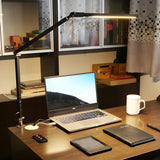 Minimalist Linear LED Metal Arm Office Table Lamp Image - 1