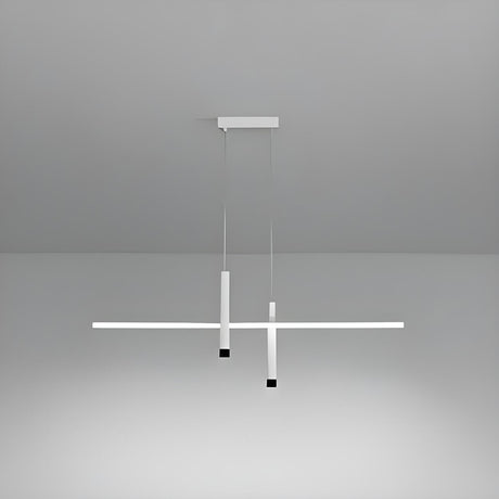 Minimalist Linear LED Metal Island Pendant Light Image - 2