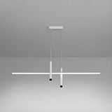 Minimalist Linear LED Metal Island Pendant Light Image - 3