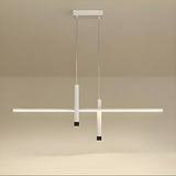 Minimalist Linear LED Metal Island Pendant Light Image - 5