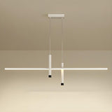 Minimalist Linear LED Metal Island Pendant Light Image - 7