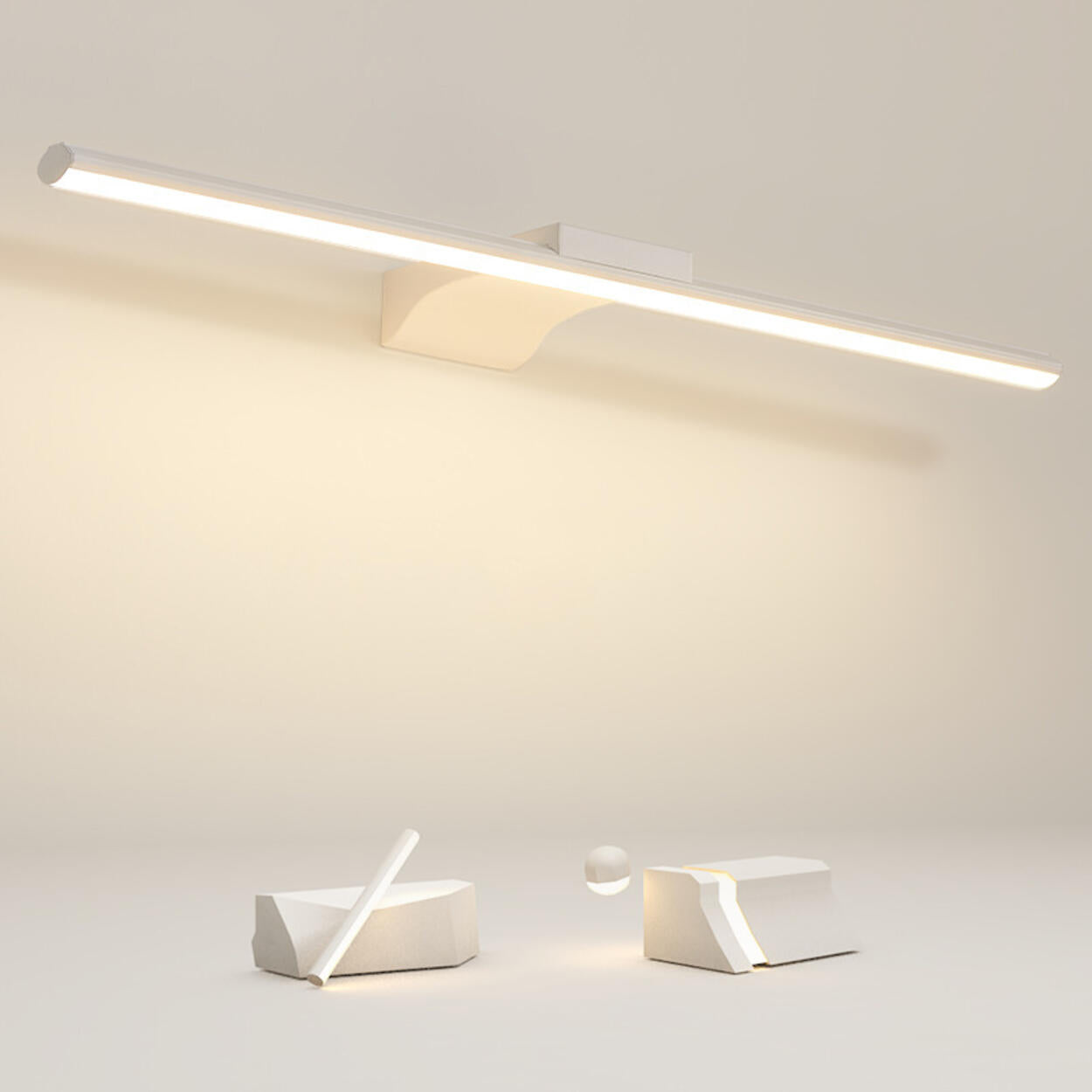 Minimalist Linear Metal LED Vanity Light Fixture Image - 1