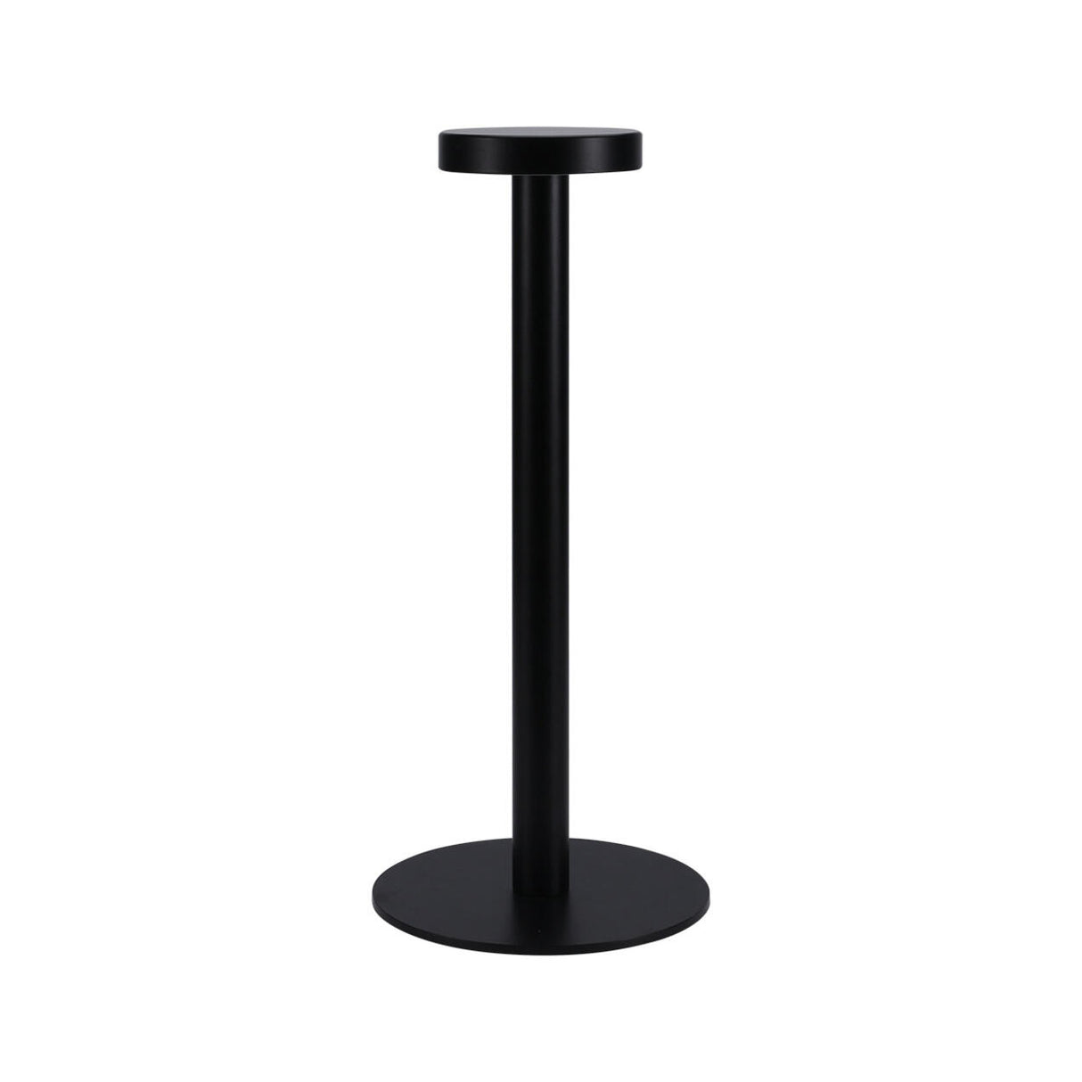 Minimalist Linear Round Base Metal Cordless Table Lamp Image - 6