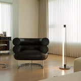 Minimalist Linear Silver Finish LED Metal Floor Lamp Image - 2