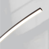 Minimalist Linear Ultra-Slim Arc LED Floor Lamp Image - 12