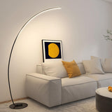 Minimalist Linear Ultra-Slim Arc LED Floor Lamp Image - 13