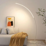 Minimalist Linear Ultra-Slim Arc LED Floor Lamp Image - 3