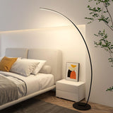 Minimalist Linear Ultra-Slim Arc LED Floor Lamp Image - 4