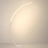 Minimalist Linear Ultra-Slim Arc LED Floor Lamp Image - 9